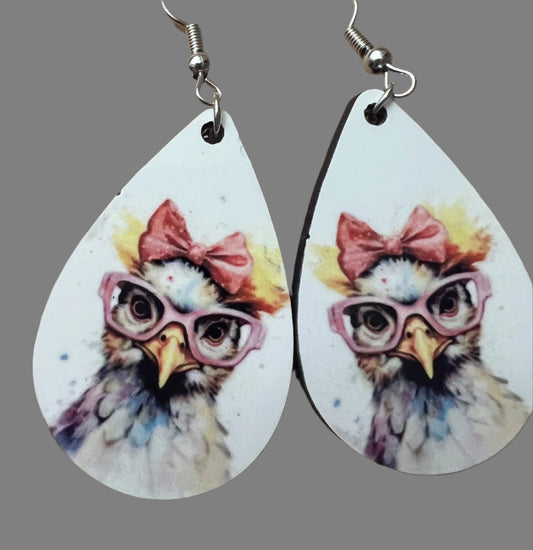 Chicken with Pink Glasses